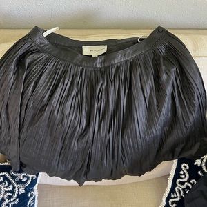 Faux leather mini skirt